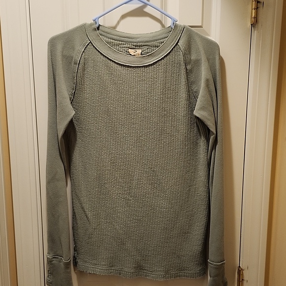 2 Tops Free People Waffle Henleys Size M - Picture 5 of 13